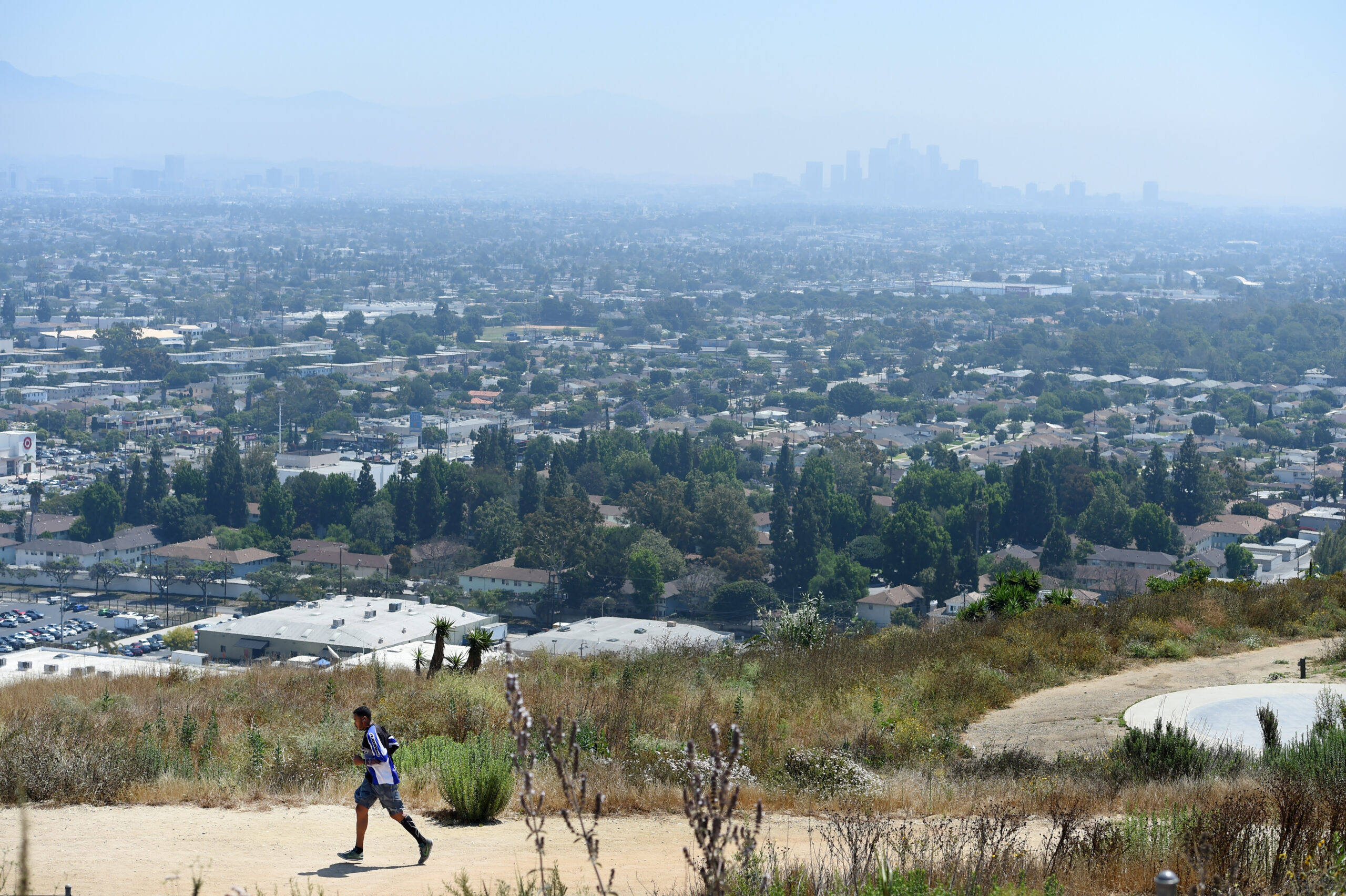 Picture of a person on the Park to Playa Trail in Los Angeles County.