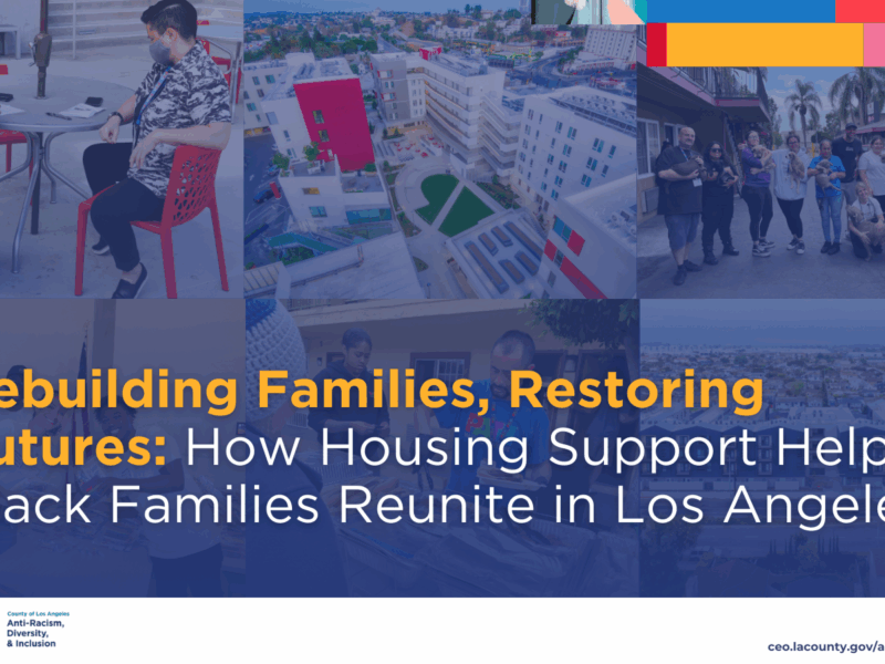 Community members engage in discussions on housing support for Black families in Los Angeles, promoting equity and reunification.