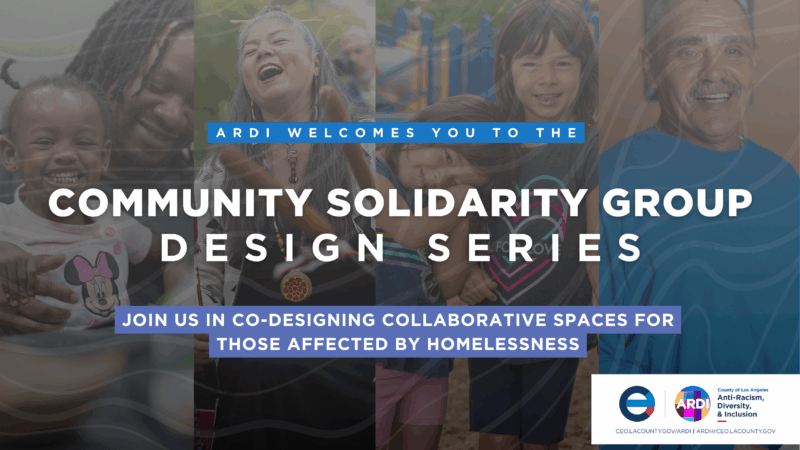 Community members gather for the ARDI Design Series, focusing on collaborative spaces for those affected by homelessness.