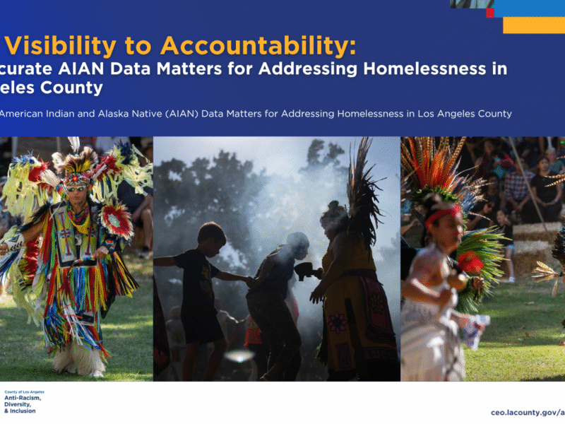 From Visibility to Accountability Why Accurate AIAN Data Matters for Addressing Homelessness in Los Angeles County