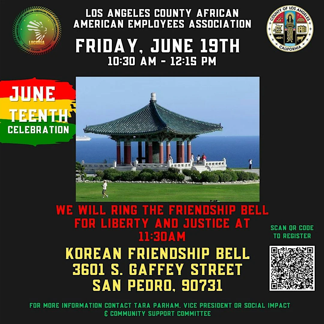 Join Us for a Juneteenth Celebration at the Korean Bell of Friendship!