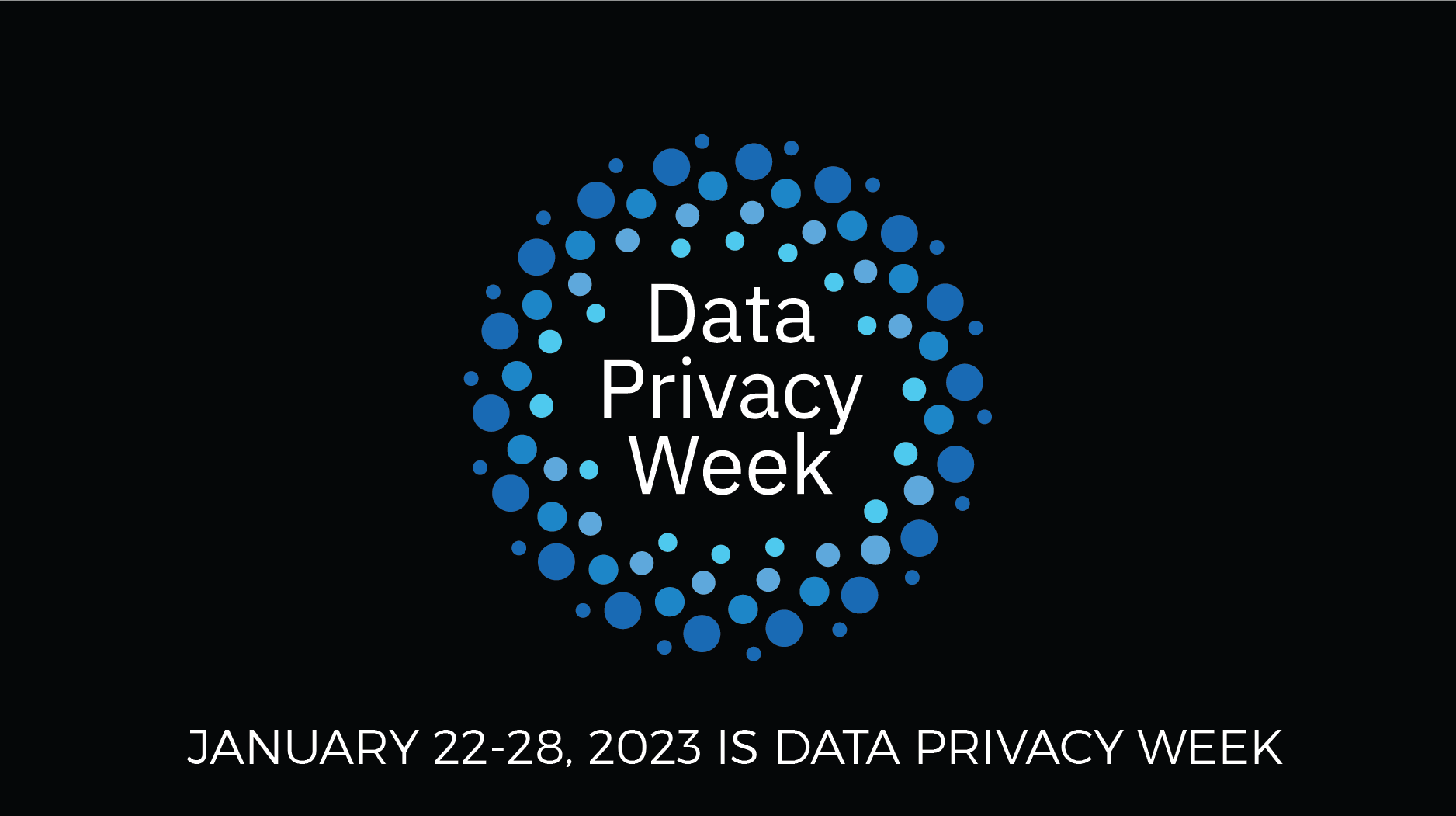 Visual representation promoting Data Privacy Week, emphasizing the importance of data protection and community awareness.